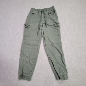 Monkey Ride Jeans Jogger Pants Womens 9/29 Green Cargo Drawstring Casual Tapered